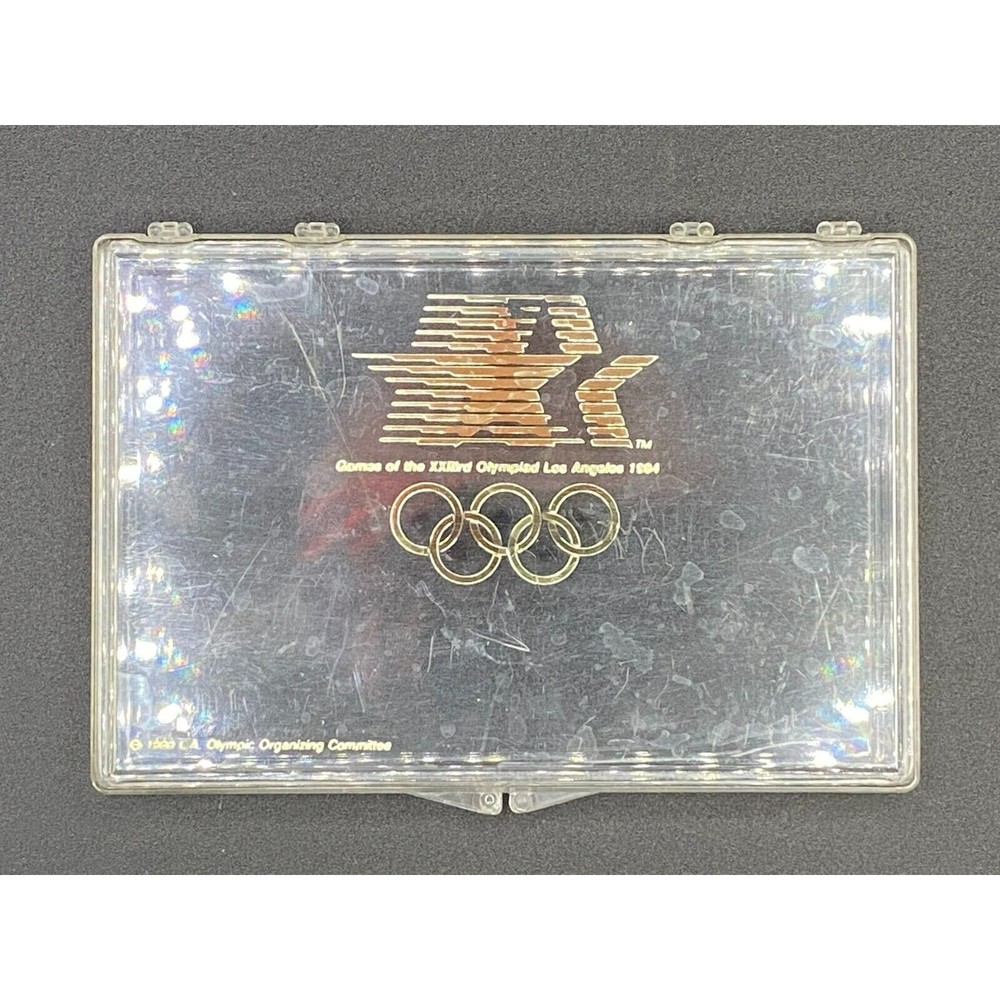 Collectible Pin Photo Box 1984 Los Angeles Olympics Plastic VINTAGE #2
